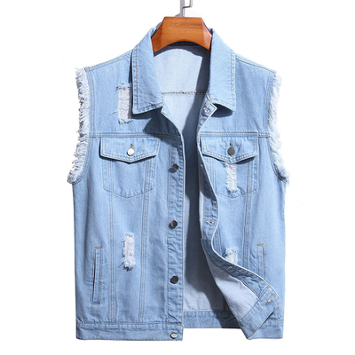 2022 Spring 2022 New Black Jean Jacket Black Waistcoat