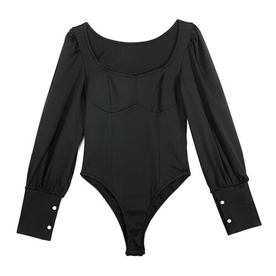 OEM Cross -border European and American women's clothing 2023 spring new party leading long -sleeved T -shirt wrapped ch